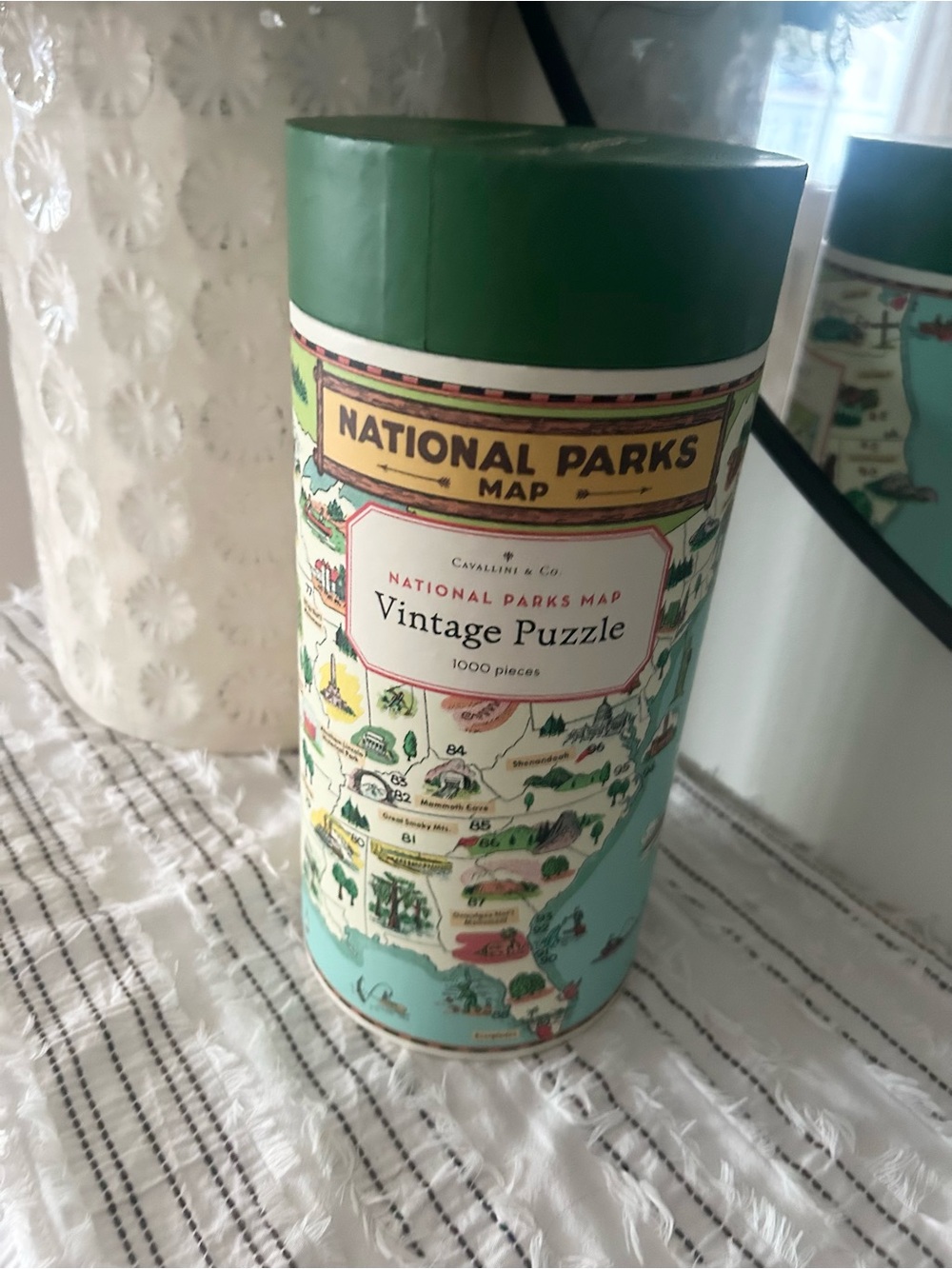 Cavallini & Co. National Parks Map Vintage Puzzle 1000 Piece
